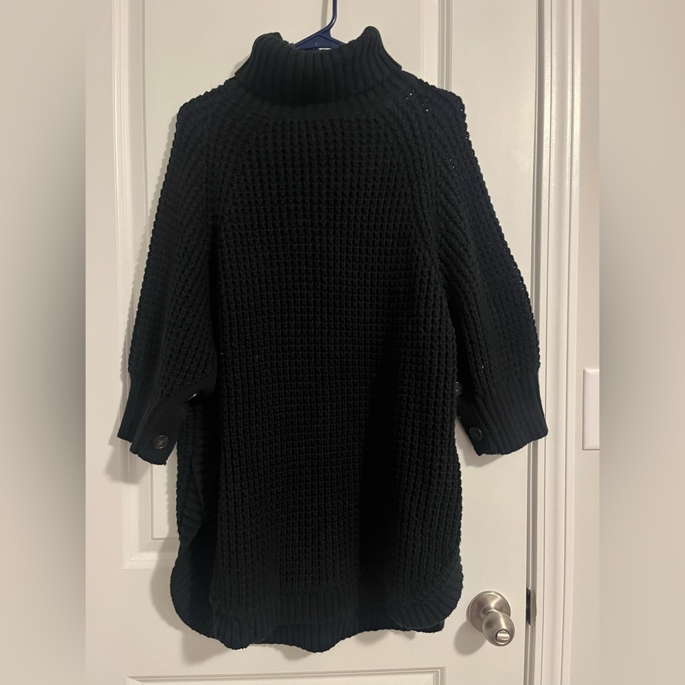 J Crew black cable knit dress